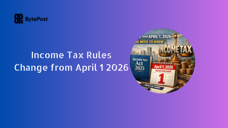 Income Tax Rules Change from April 1 2026